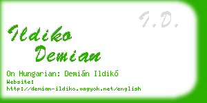 ildiko demian business card